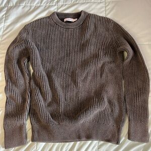 Calvin Klein Jeans Men's Ribbed Crewneck Sweater - Brown